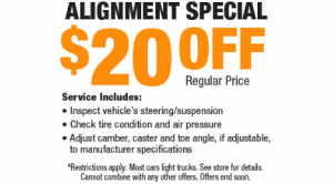 Alignment Special for $20 Off